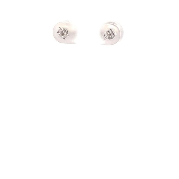 18K White Gold Earrings Stud Balls Polished 1.63 grams - Picture 4 of 12